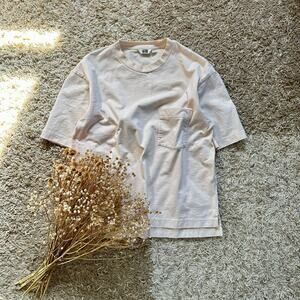 Uniqlo U Christophe Lemaire Oversized Light Pink Pocket Tee Women’s Size S